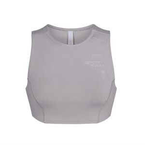 SKIMS Sport Swim Top Chrome Color
